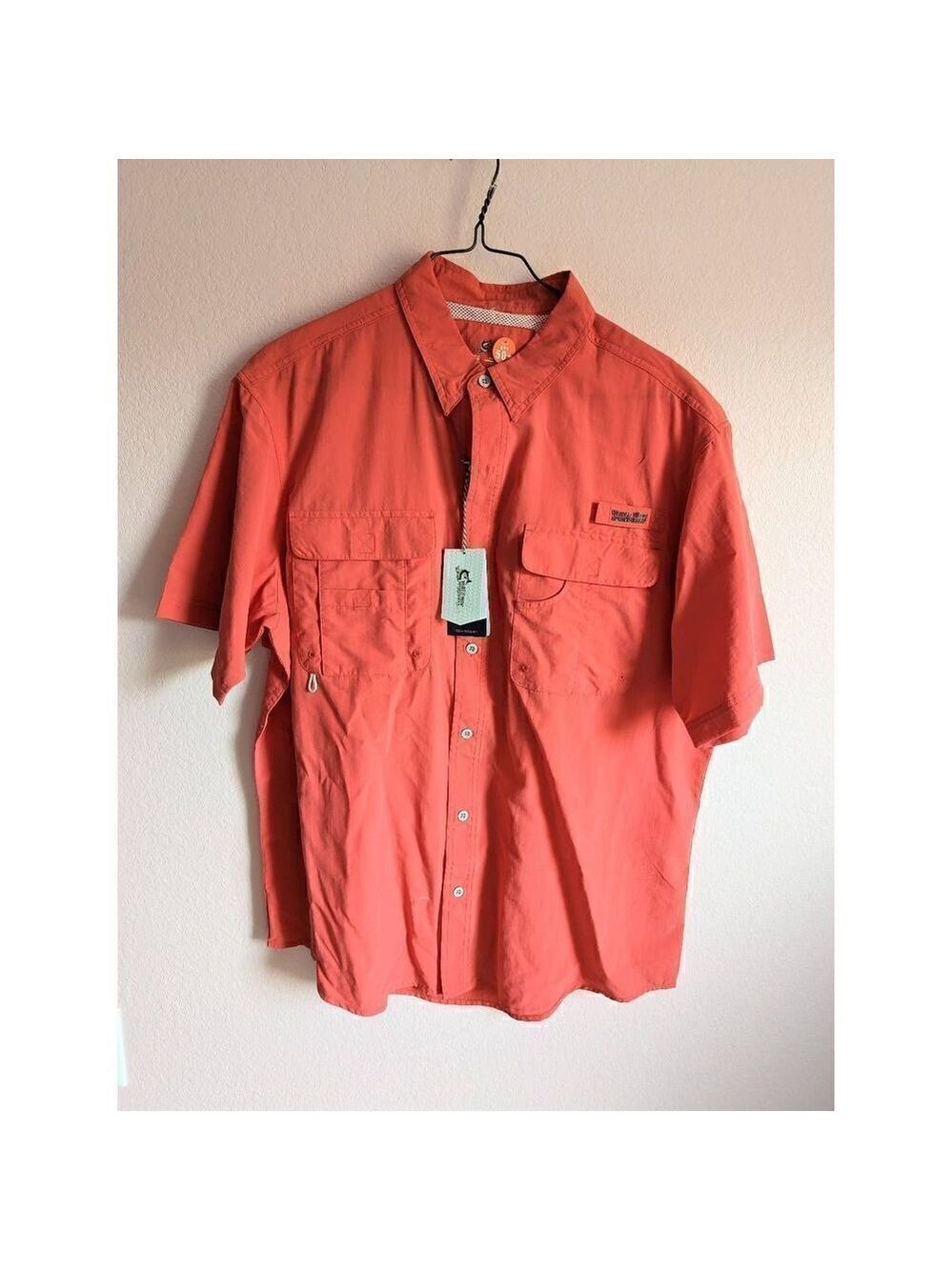 World Wide Sportsman XL NWT oraange vented shirt